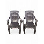 Set 2 Scaune de Gradina, Terasa, Fabricate din Plastic, Efes old, Culoare Antracit, Greutatea maxima 130 Kg - Studiocasa.ro