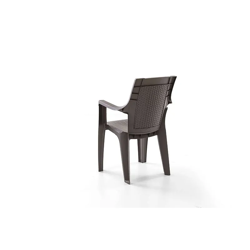 Set 4 Scaune de Gradina, Terasa, Fabricate din Plastic,Efes , Culoare Maro, Greutatea maxima 130 Kg - Studiocasa.ro