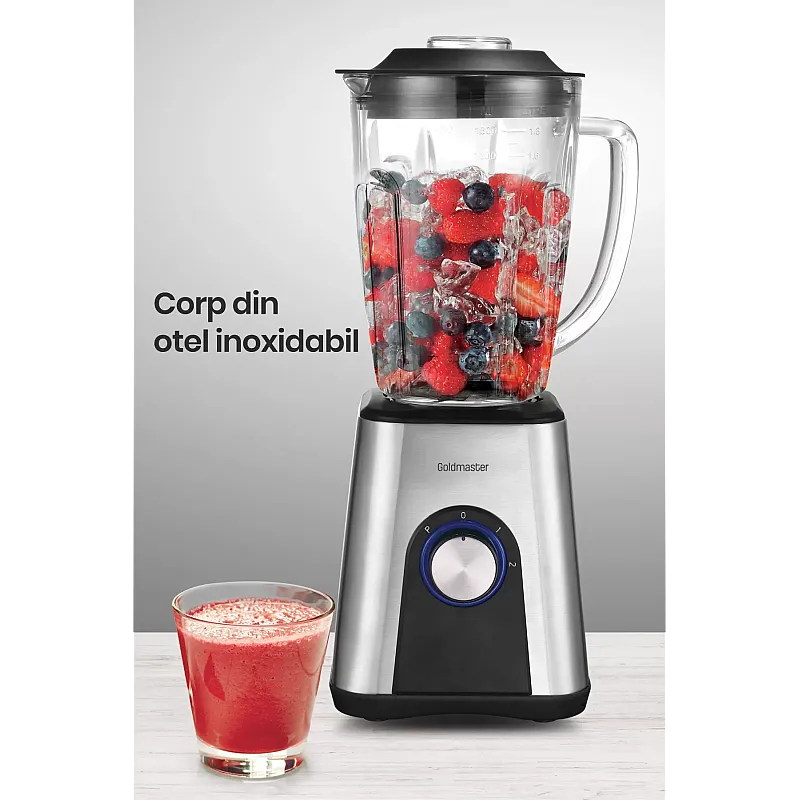 Blender Smoti Goldmaster GM-7254,1000 W,Lame inox,Negru - Studiocasa.ro