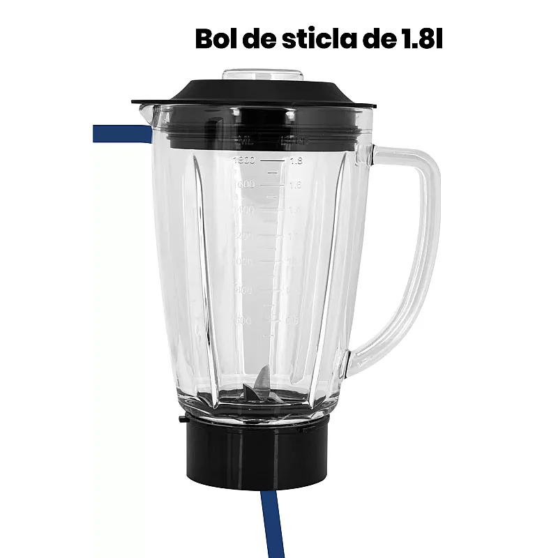 Blender Smoti Goldmaster GM-7254,1000 W,Lame inox,Negru - Studiocasa.ro