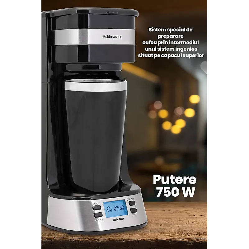 Aparat de cafea cu filtru, Goldmaster Mola GM-7354, 750W, Termos - Studiocasa.ro