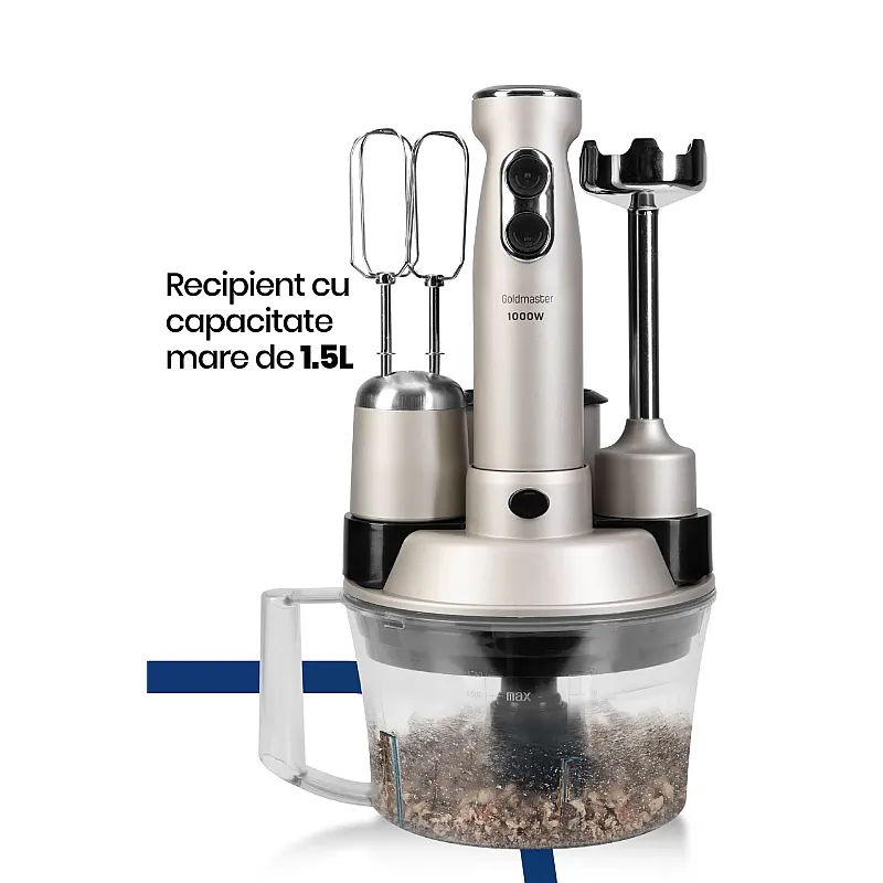 Robot de bucatarie Goldmaster Elenamax GM-7239R, Putere 1000W - Studiocasa.ro
