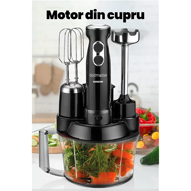 Robot de bucatarie Goldmaster Elenamax GM-7239B, Putere 1000W - Studiocasa.ro