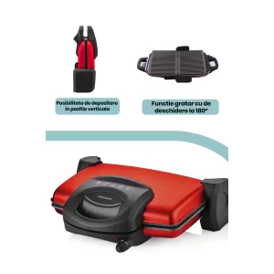 Gratar electric Goldmaster Gurmex GM-7449K, 1750W, 5 trepte putere Gratar electric Goldmaster Gurmex GM-7449K, 1750W, 5 trepte putere