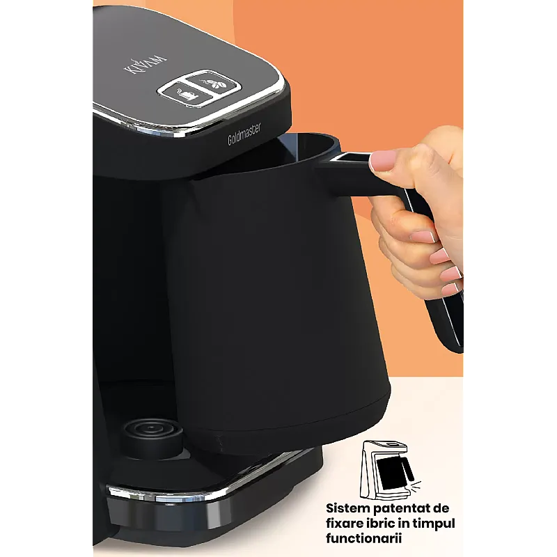 Aparat pentru cafea turceasca Goldmaster KIVAM GM-8380S Negru, 480W - Studiocasa.ro