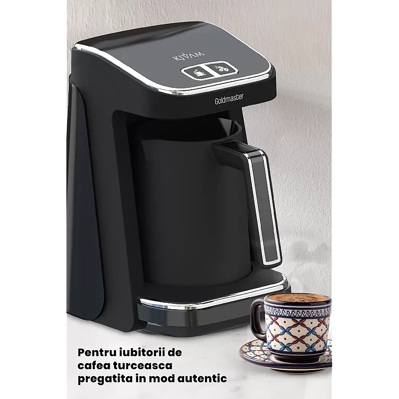 Aparat pentru cafea turceasca Goldmaster KIVAM GM-8380S Negru, 480W - Studiocasa.ro