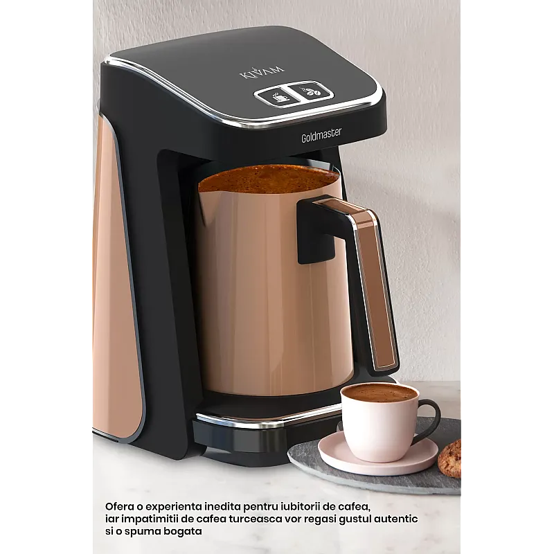 Aparat pentru cafea turceasca Goldmaster Pro KIVAM GM-9900G Auriu, 480W - Studiocasa.ro