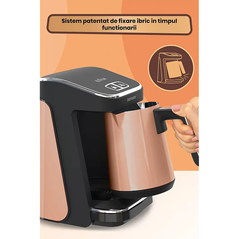 Aparat pentru cafea turceasca Goldmaster Pro KIVAM GM-9900G Auriu, 480W - Studiocasa.ro