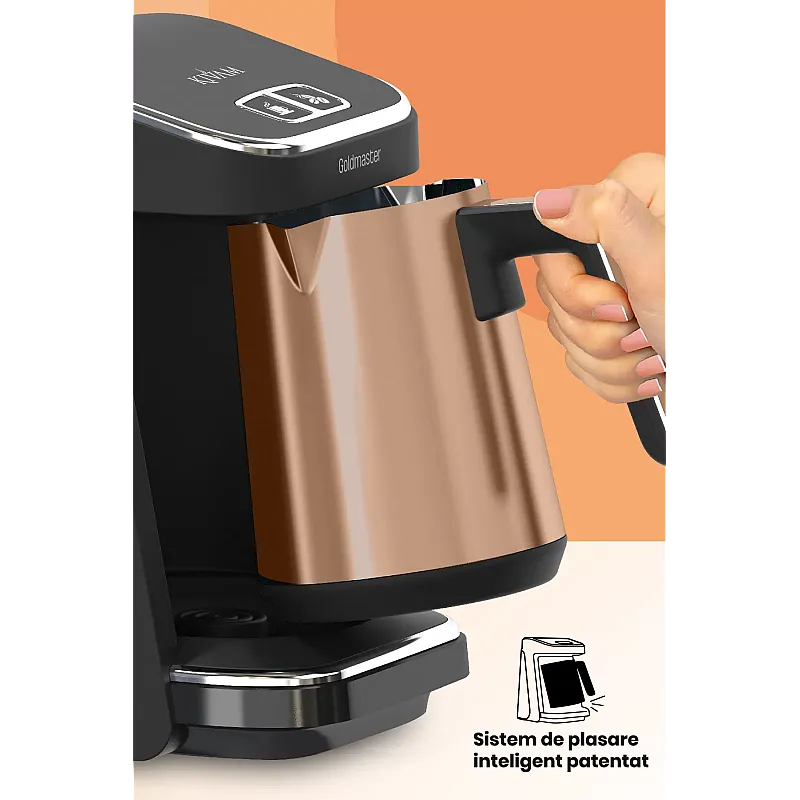 Aparat pentru cafea turceasca Goldmaster Pro KIVAM GM-9900G Auriu, 480W - Studiocasa.ro