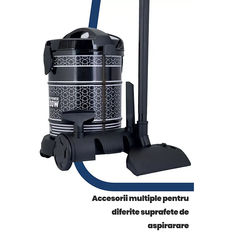 Aspirator cu sac Goldmaster Turbomax GM-7592, 2200W, Colectare 18l - Studiocasa.ro