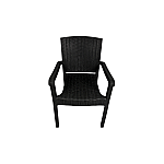 Scaun de Gradina King, Terasa, Fabricat din Plastic, Culoare Antracit/Negru, Greutatea maxima 130 Kg - Studiocasa.ro