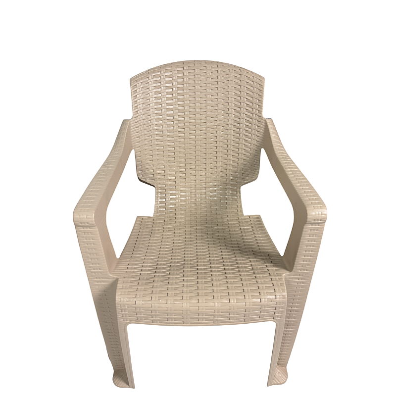 Set 2 Scaune de Gradina, Terasa, Fabricate din Plastic, Culoare Crem/Capuccino, Greutatea maxima 130 Kg - Studiocasa.ro