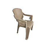Scaun de Gradina, Terasa, Fabricat din Plastic, Culoare Crem/Capuccino, Greutatea maxima 130 Kg - Studiocasa.ro
