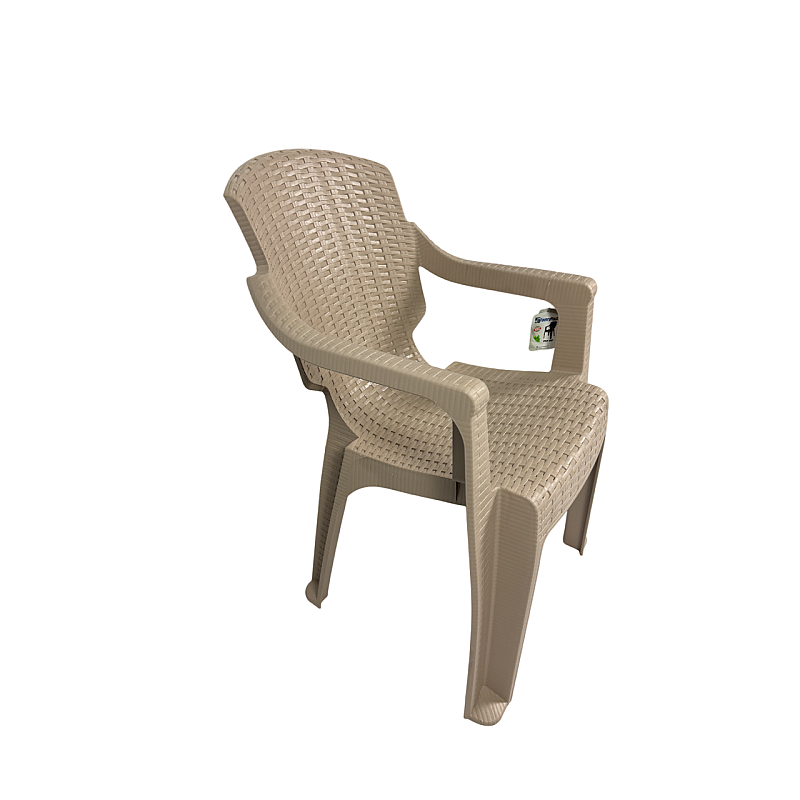 Scaun de Gradina, Terasa, Fabricat din Plastic, Culoare Crem/Capuccino, Greutatea maxima 130 Kg - Studiocasa.ro