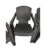 Set 4 Scaune de Gradina, Terasa, Fabricate din Plastic, Golf Pro,  Culoare Negru, Greutatea maxima 130 Kg - Studiocasa.ro