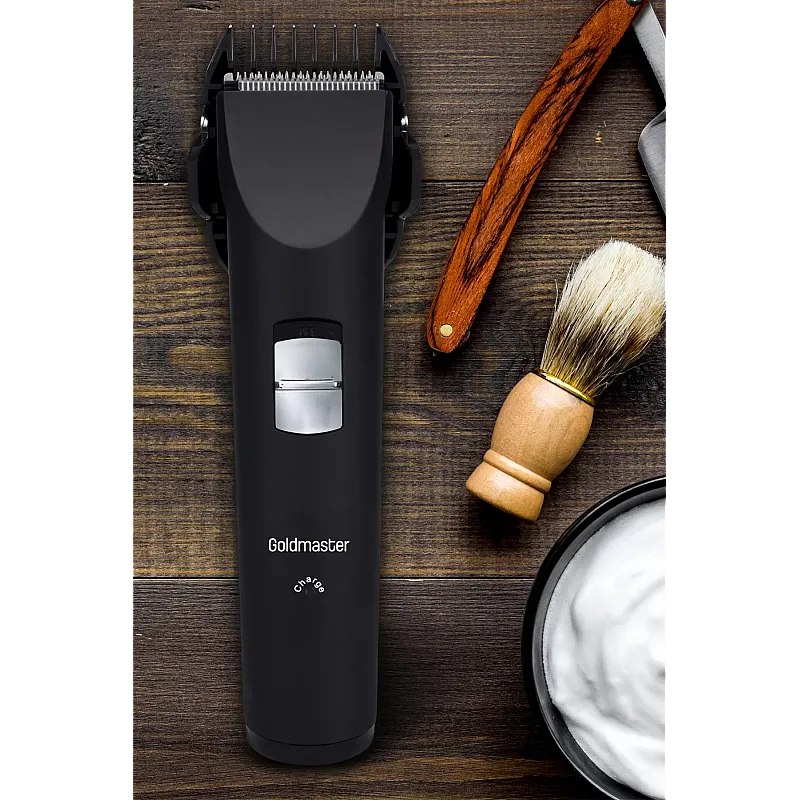 Aparat de tuns Goldmaster GM-7135, Lame otel, Alimentare Acumulator, 300 mAh, Negru - Studiocasa.ro