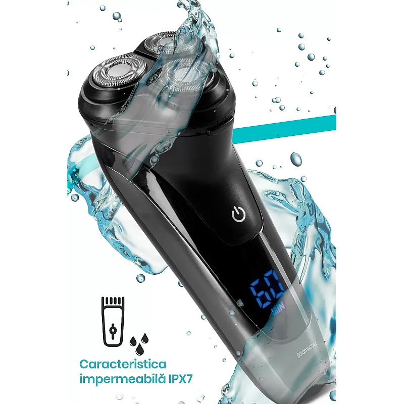 Aparat de ras Goldmaster GM-8129, Lame otel, Incarcare rapida, Lithium-Ion 600 mAh - Studiocasa.ro