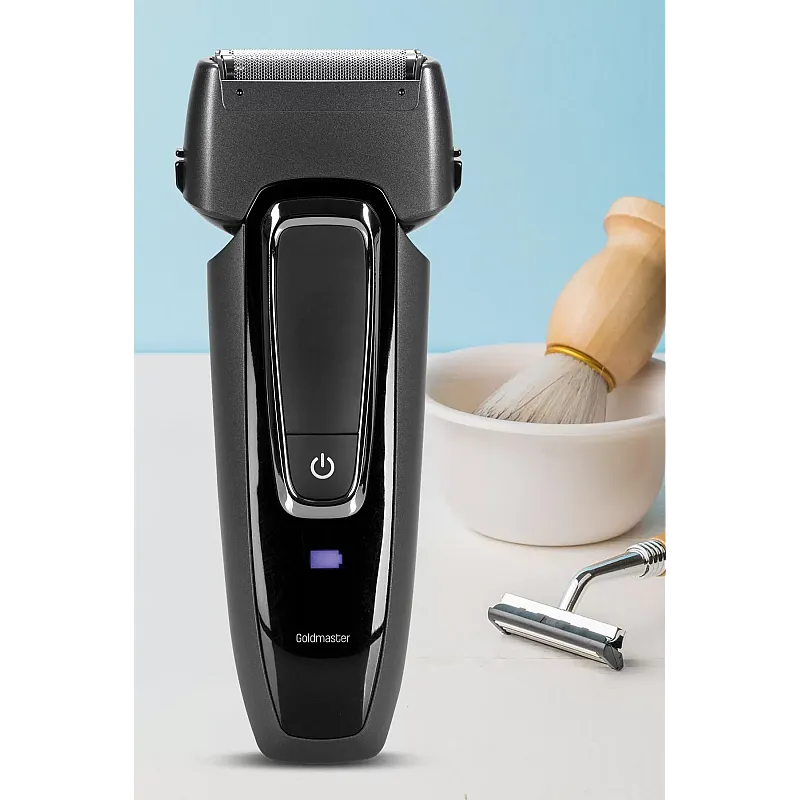 Aparat de ras electric Goldmaster GM-8128, Trimmer, Lithium-Ion, 500 mAh, Lame oscilante - Studiocasa.ro