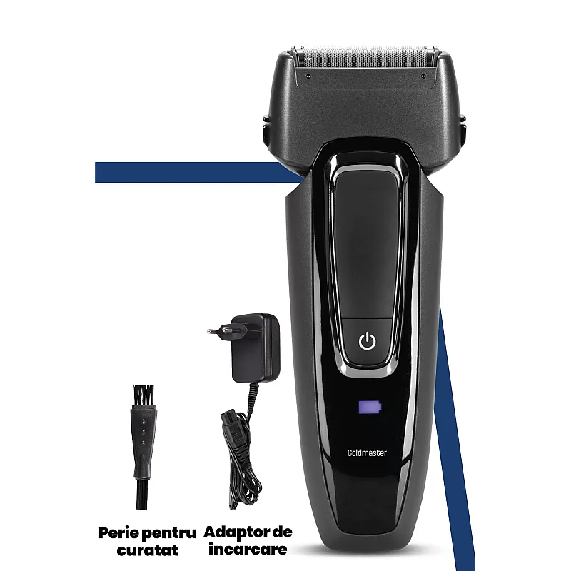 Aparat de ras electric Goldmaster GM-8128, Trimmer, Lithium-Ion, 500 mAh, Lame oscilante - Studiocasa.ro