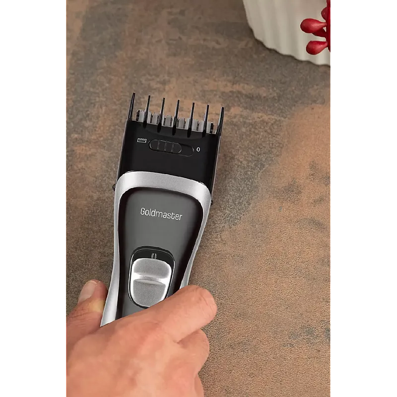 Aparat de tuns Goldmaster GM-7160, Lame otel, NiMH, Autonomie 60min, Negru - Studiocasa.ro