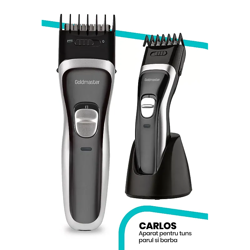 Aparat de tuns Goldmaster GM-7160, Lame otel, NiMH, Autonomie 60min, Negru - Studiocasa.ro