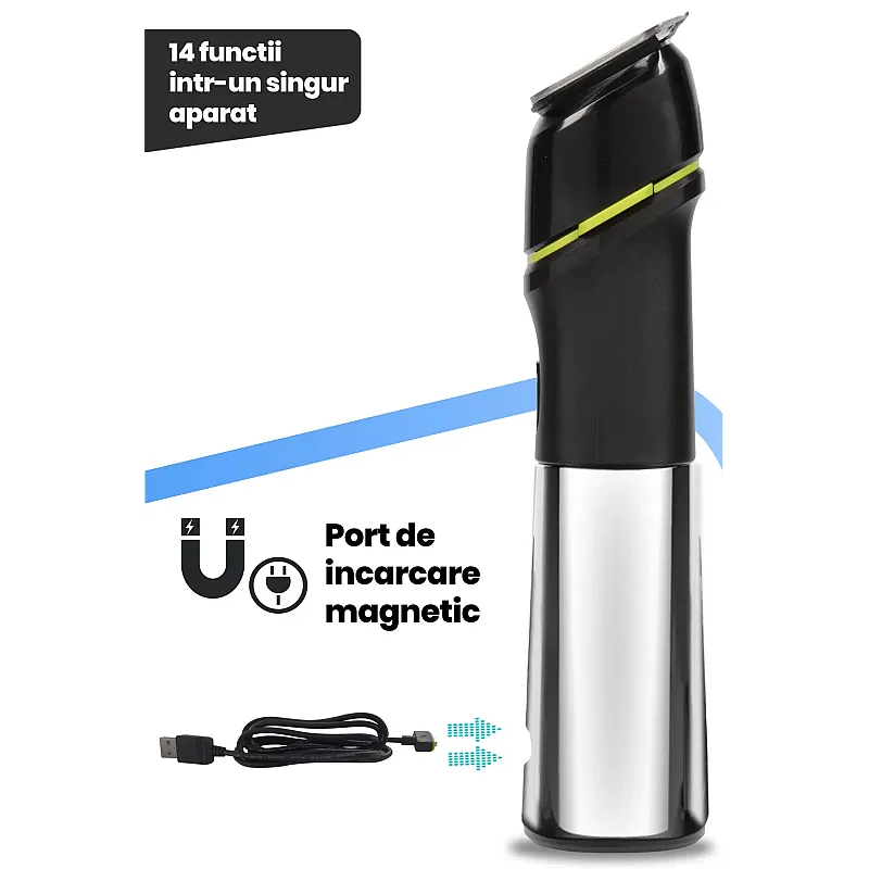 Aparat de tuns Goldmaster GM-8178, Lame otel, Incarcare rapida, Lithium-Ion 500 mAh - Studiocasa.ro