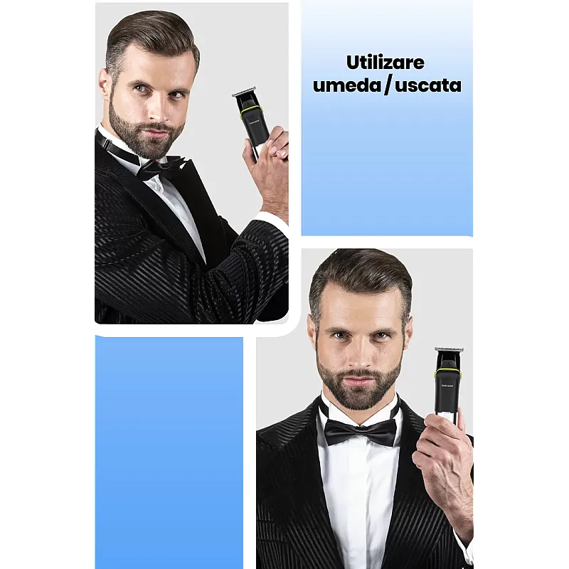 Aparat de tuns Goldmaster GM-8178, Lame otel, Incarcare rapida, Lithium-Ion 500 mAh - Studiocasa.ro