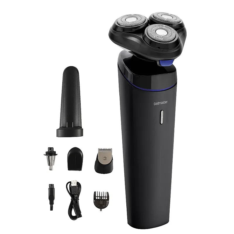 Aparat de ras Goldmaster GM-8141, Lame otel, Trimmer, Incarcare rapida, Lithium-Ion 700 mAh - Studiocasa.ro