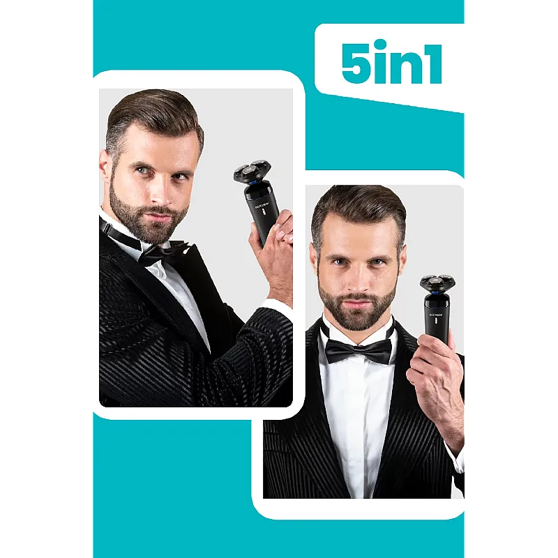 Aparat de ras Goldmaster GM-8141, Lame otel, Trimmer, Incarcare rapida, Lithium-Ion 700 mAh - Studiocasa.ro