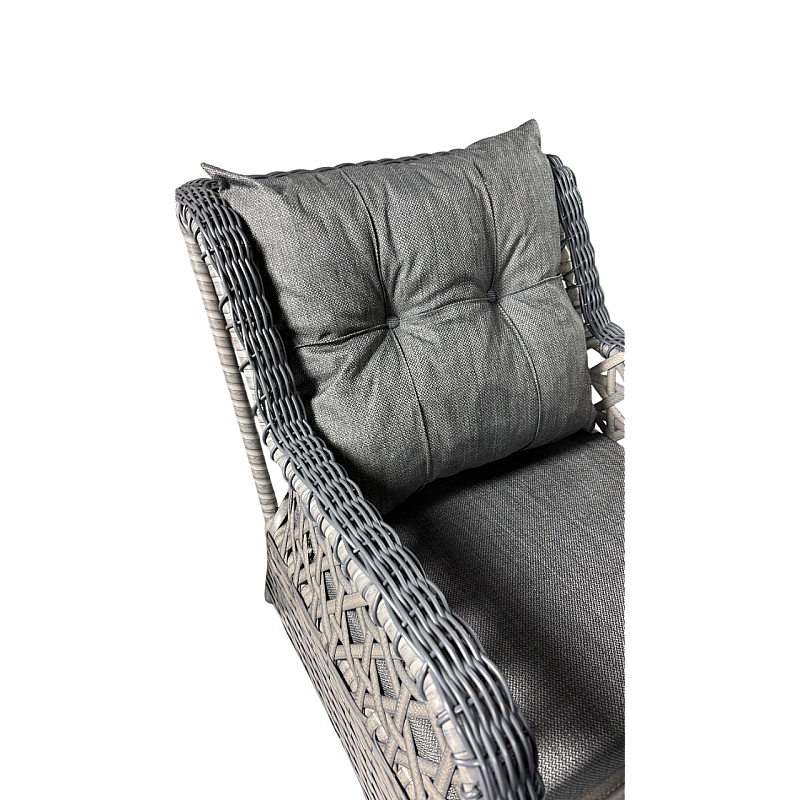 Set 6 piese mobilier de Terasa/Gradina cu perne, Masa, Canapea, Fotolii, Tabureti ,7 locuri , Gri Inchis/Antracit - Studiocasa.ro