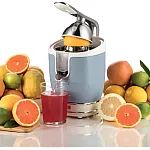 Storcator De Citrice Ariete 0413 Crem/ Bleu, Putere 85W, Inox, Cu Maner, Spremiagrumi Vintage - Studiocasa.ro