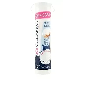 Cleanic dischete demachiante 107 buc soft+comfort 100 cotton