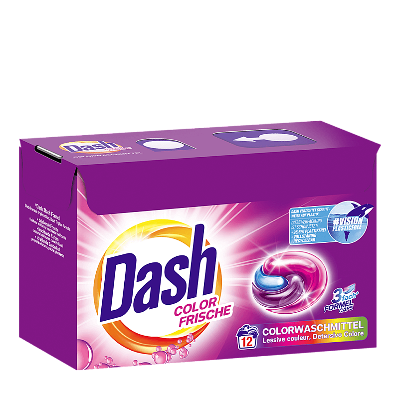 Detergent color capsule Dash Color Frische, 12 buc - Studiocasa.ro