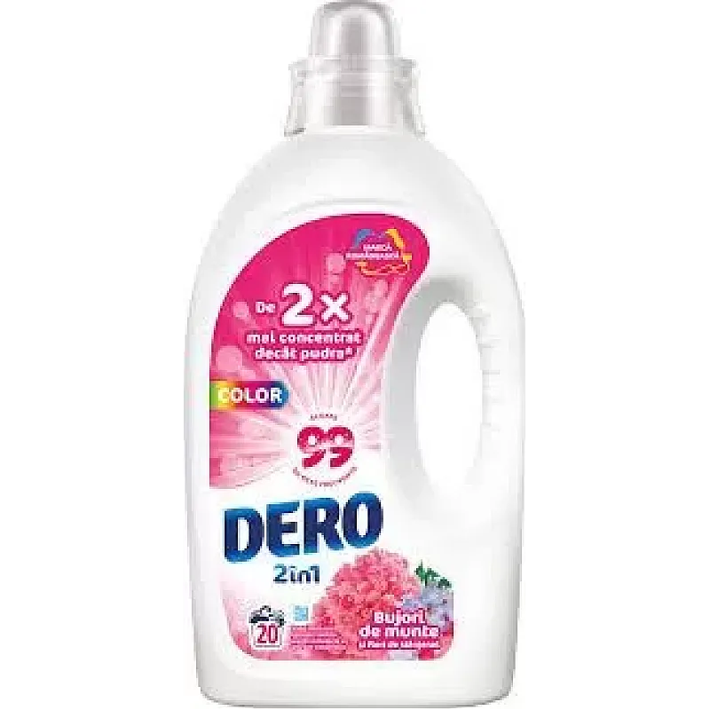 Detergent rufe lichid automat Dero 2in1, Bujor de munte, 1L - Studiocasa.ro