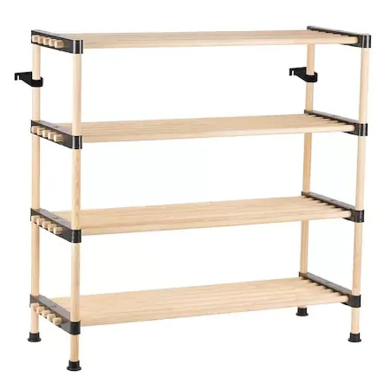 Etajeră din lemn, 4 polite, 72 cm, Ideal depozitare incaltaminte,Seowood - Studiocasa.ro