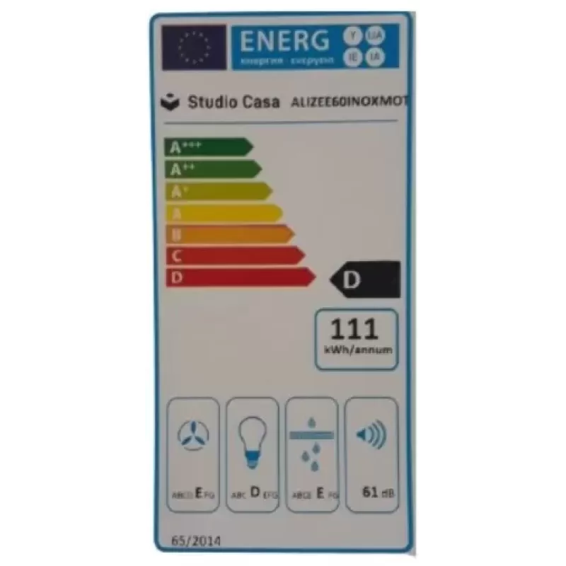Hota incorporabila telescopica Studio Casa Alizee 60 X, 2 motoare, putere de absorbtie 450 m3/h, Inox/ Negru - Studiocasa.ro