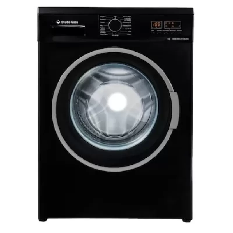 Masina de spalat rufe HYDRA TWIN JET 1208 LED Black, Studio Casa, 8 Kg, 1200 rotatii / minut, 15 programe, Tehnologie ”Twin Jet System, Negru - Studiocasa.ro