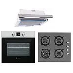 Pachet Cuptor Incorporabil Electric, Studio Casa Napoli Clasic, 65L + Plita Clasica Gaz, Incorporabila, 4 arzatoare gaz, Studio Casa CRY 4F Venezia+ Hota incorporabila telescopica Lean Roma - Studiocasa.ro