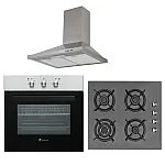 Pachet Cuptor Incorporabil Electric, Studio Casa Roma Clasic, Inox, 65L,+Plita Clasica Gaz, Incorporabila, 4 arzatoare gaz, Studio Casa CRY 4F Venezia+ Hota decorativa Studio Casa New Milano Inox, 60 cm - Studiocasa.ro