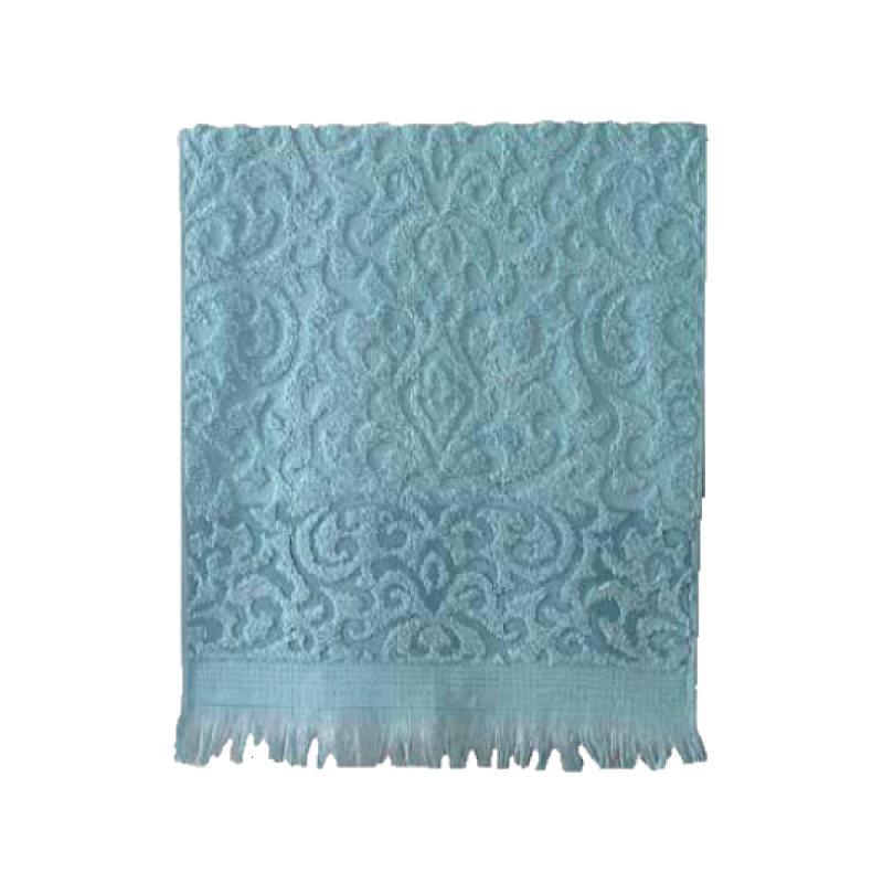 Prosop de baie cu franjuri, 100% bumbac, 50 x 85 cm, Aquamarine - Studiocasa.ro