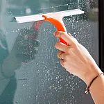 Racleta geamuri pentru baie, 30cm, ideala pentru indepartarea apei de pe suprafetele plate, Studio Casa, Portocaliu - Studiocasa.ro