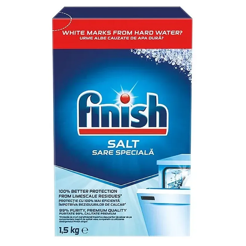 Sare speciala pentru masina de spalat vase Finish, 1.5 kg - Studiocasa.ro
