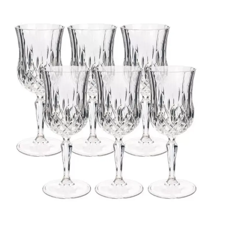 Set 6 pahare cu picior pentru apa Opera, Rcr Crystal - Studiocasa.ro