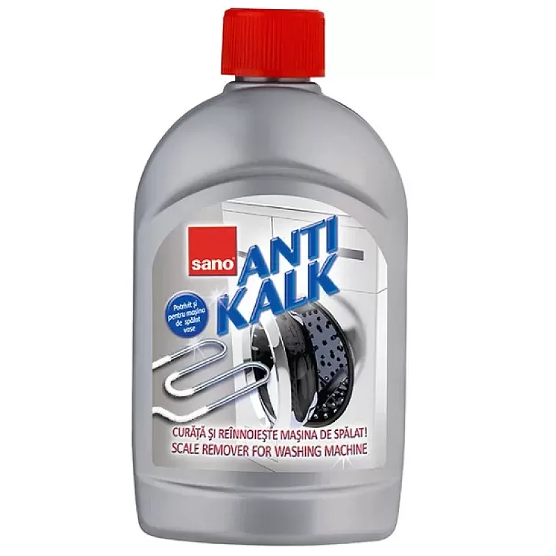 Solutie anticalcar pentru masina de spalat rufe SANO Anti Kalk, 500 ml - Studiocasa.ro