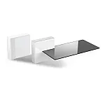 Suport de perete Audio-Video Meliconi Ghost Cube Shelf, acoperire cabluri cu rafturi, Alb - Studiocasa.ro