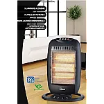 Radiator cu halogen Ardes AR454B, 3 trepte incalzire 400, 800, 1200 W, Oscilatie orizontala, Pentru incaperi de pana la 40 m³, Negru - Studiocasa.ro