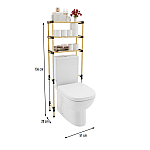 Etajera din lemn peste vasul de toaleta,3 polite,136 cm, Seowood - Studiocasa.ro