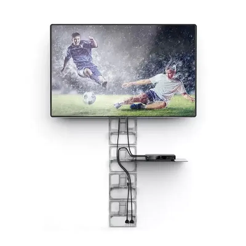 Suport de perete Audio-Video Meliconi Ghost Cube Shelf, acoperire cabluri cu rafturi, Alb - Studiocasa.ro