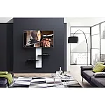 Suport de perete Audio-Video Meliconi Ghost Cube Shelf, acoperire cabluri cu rafturi, Alb - Studiocasa.ro