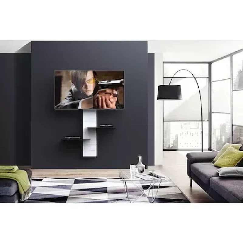 Suport de perete Audio-Video Meliconi Ghost Cube Shelf, acoperire cabluri cu rafturi, Alb - Studiocasa.ro